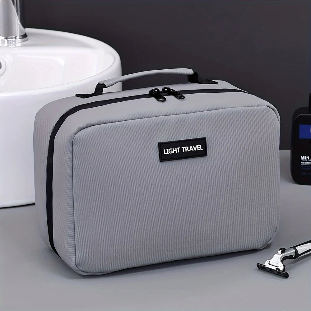 Trousse de Toilette Étanche et Légère – Organisateur Portable, Fermeture Éclair, Lavable, Noir