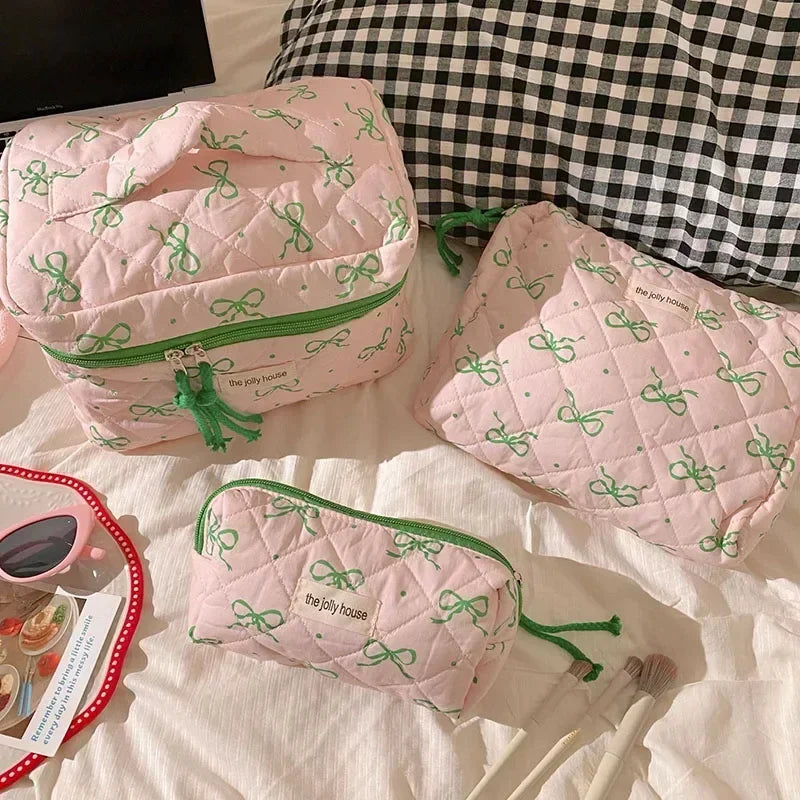 Trousse de Toilette Zip Femme – Ourson Dessin Animé, Grande Capacité, Matelassée