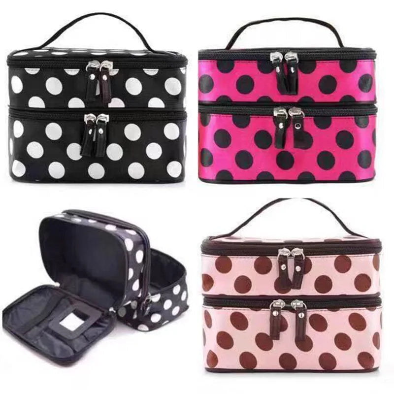 Trousse de Toilette Étanche Grande Capacité – Sac Cosmétique Double Zip