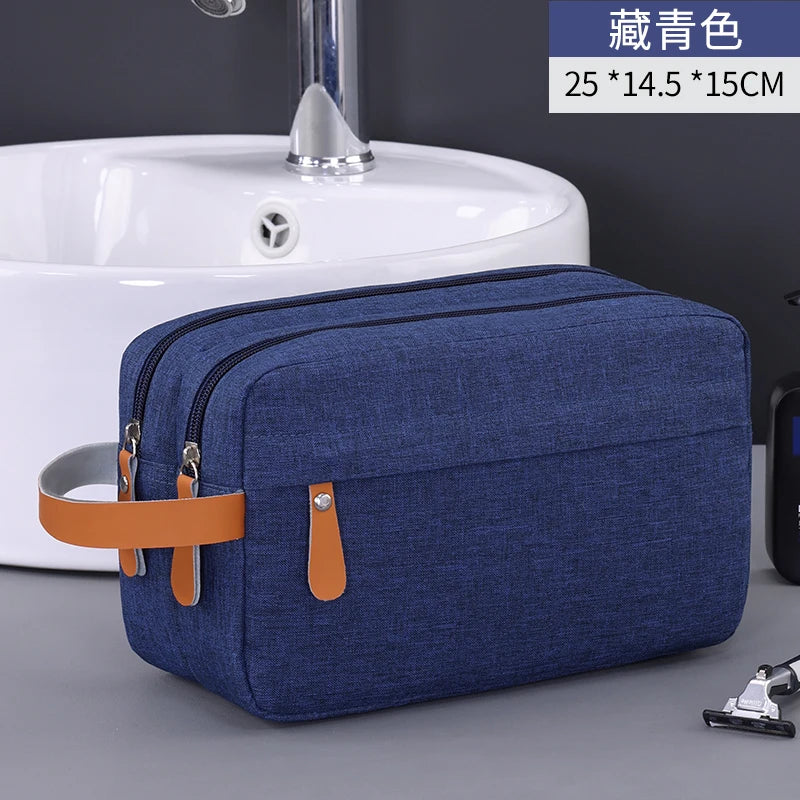 Trousse de Toilette Homme Étanche – Double Compartiments, À Suspendre