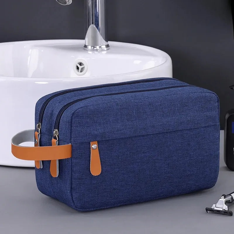 Trousse de Toilette Homme Étanche – Double Compartiments, À Suspendre