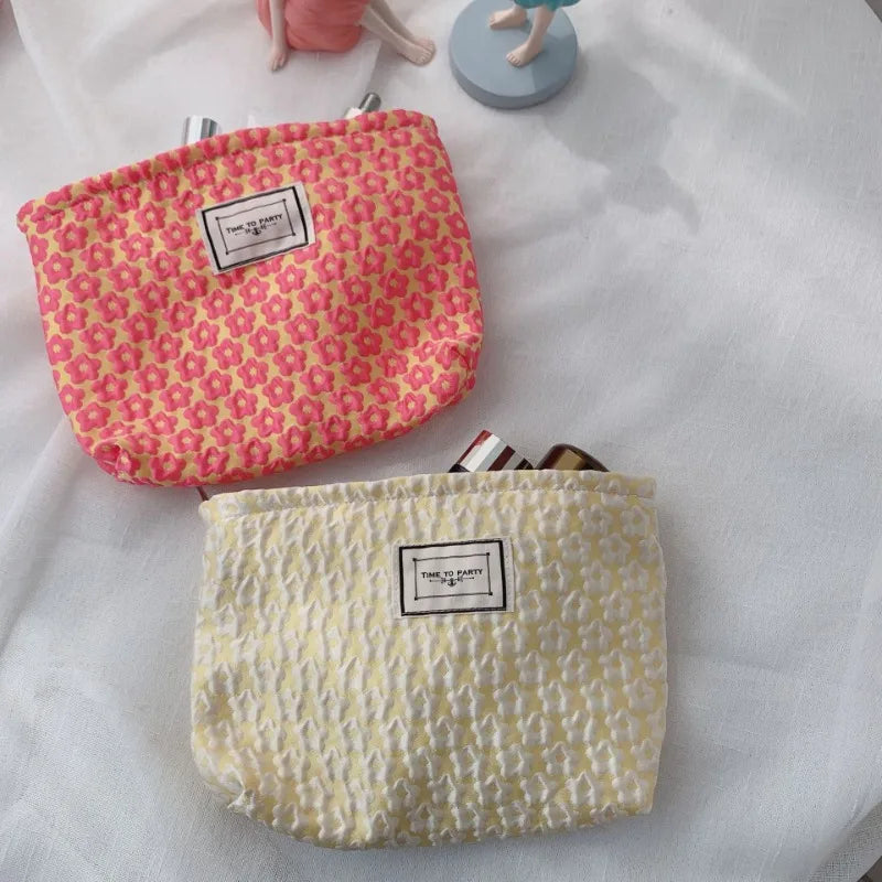 Trousse de Toilette Florale Portable – Grande Capacité