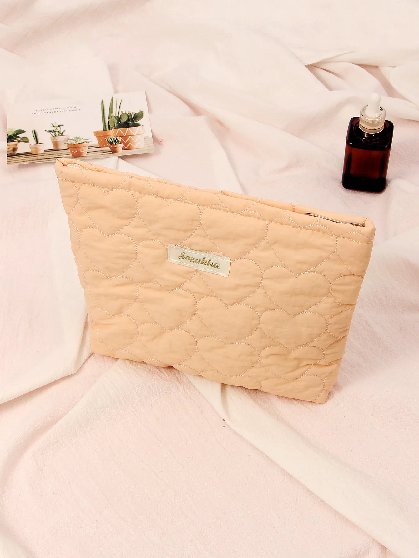 Trousse Macaron Coeur – Grande Capacité Voyage