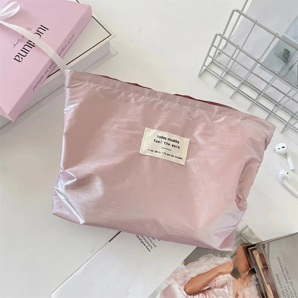 Trousse de Toilette Sequins Argentés – Pochette Portable