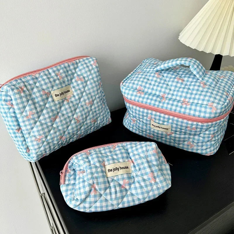 Trousse de Toilette Zip Femme – Ourson Dessin Animé, Grande Capacité, Matelassée