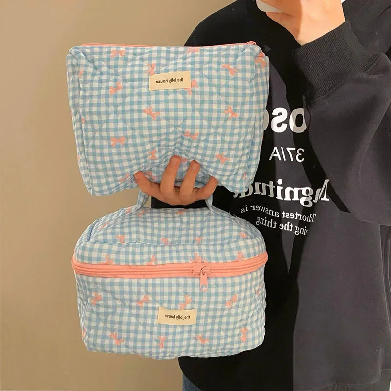 Trousse de Toilette Zip Femme – Ourson Dessin Animé, Grande Capacité, Matelassée