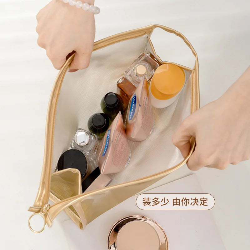Trousse de toilette transparente pour femme – Pochette zip voyage