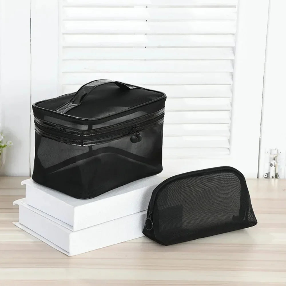 Trousse de Toilette Transparente – Sac Maquillage de Voyage, Grand Format