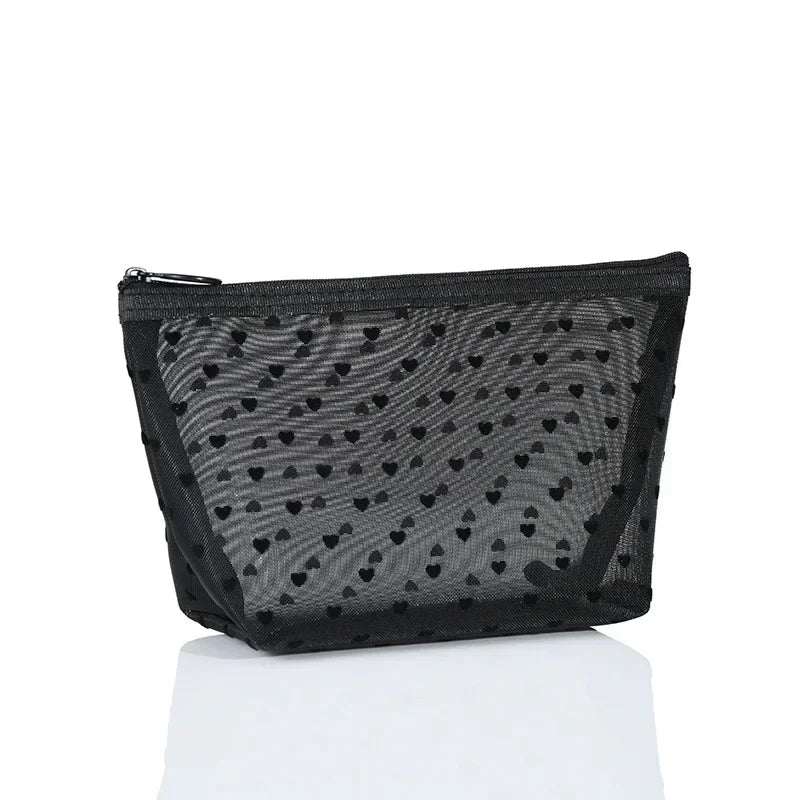 Trousse de Toilette Nylon Maille Cœur – Maquillage
