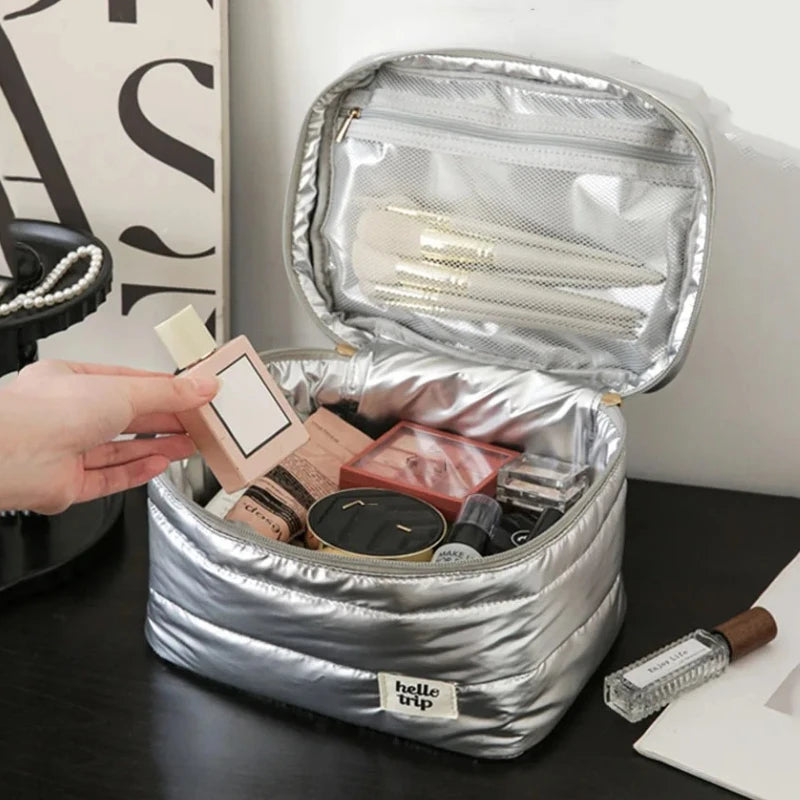 Trousse de Toilette Grande Capacité – Sac Cosmétique Portable & Organisateur de Voyage