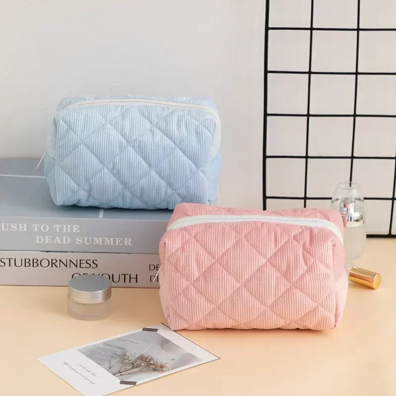 Trousse de Toilette Plaid Voyage – Pochette Maquillage Zippée