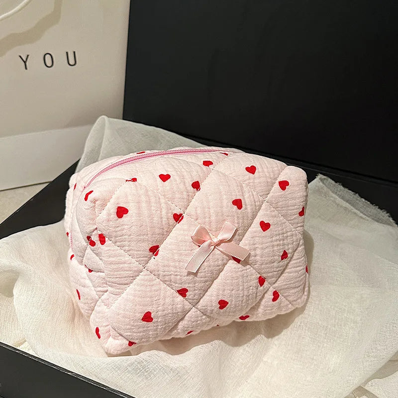 Trousse de Toilette Couture Fleurs Quiltée – Organisateur Voyage