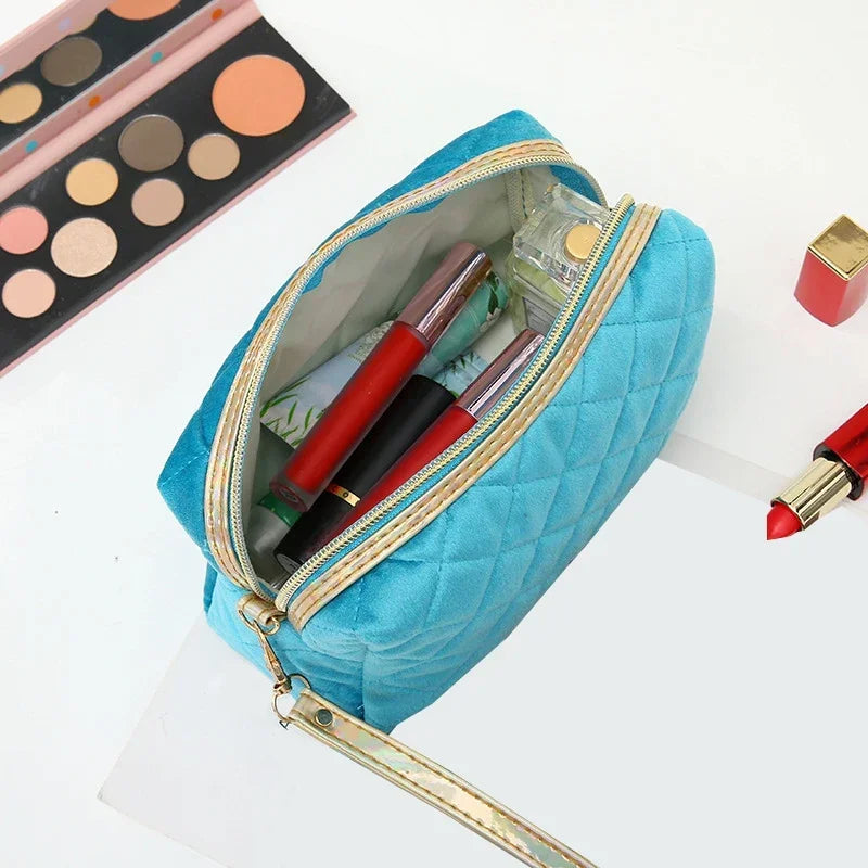Trousse de Toilette Velours Femme – Pochette Maquillage Voyage