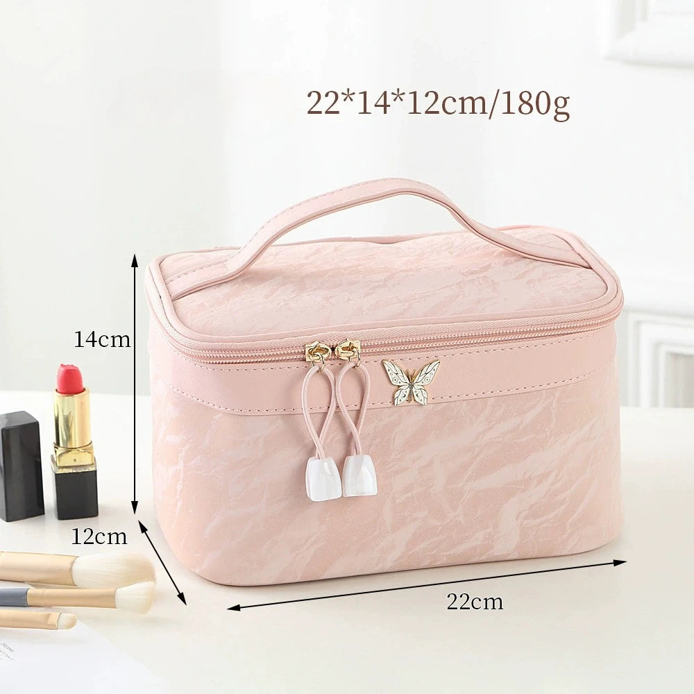 Trousse de Toilette Luxe PU Cuir – Sac Maquillage Portable
