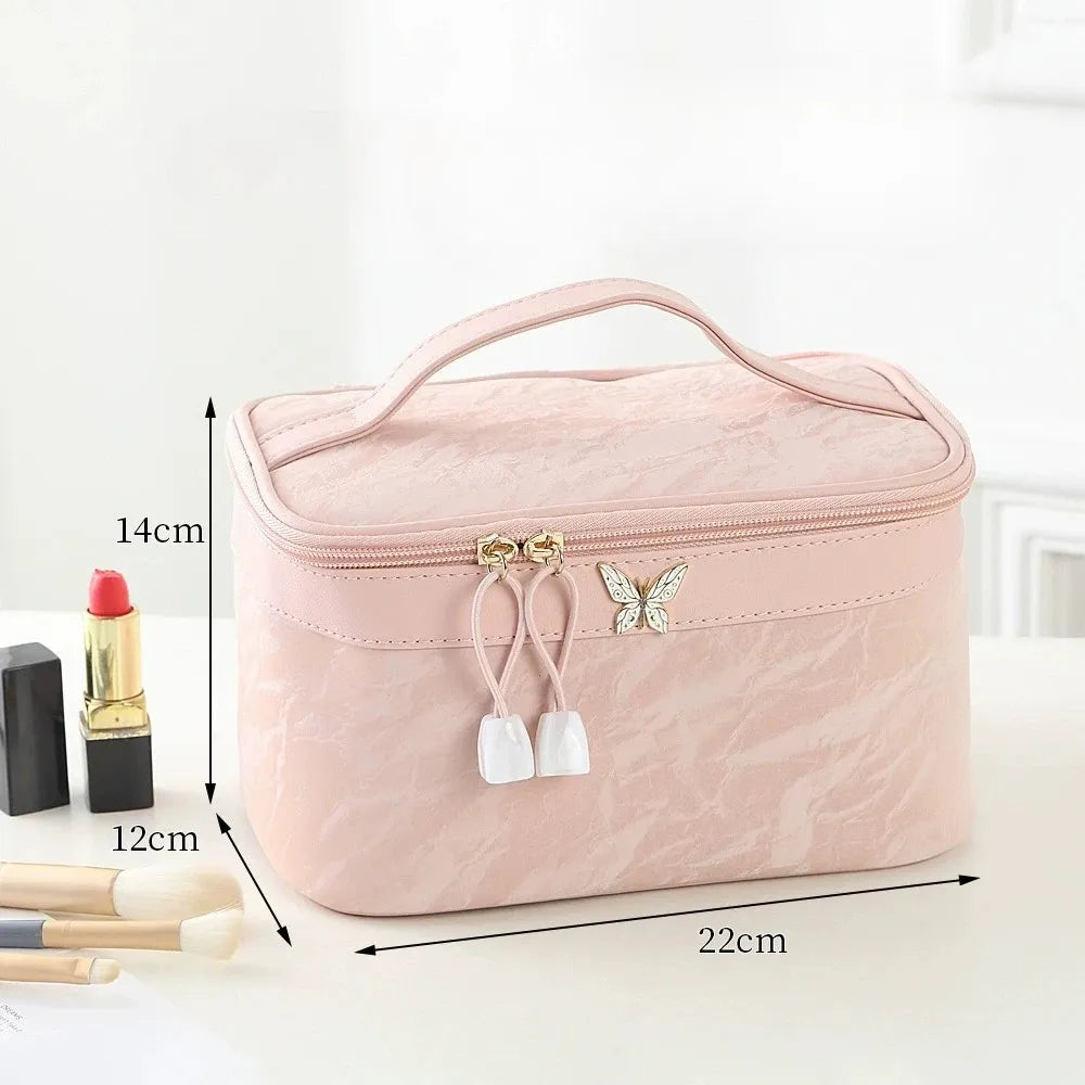 Trousse de Toilette Luxe PU Cuir – Sac Maquillage Portable