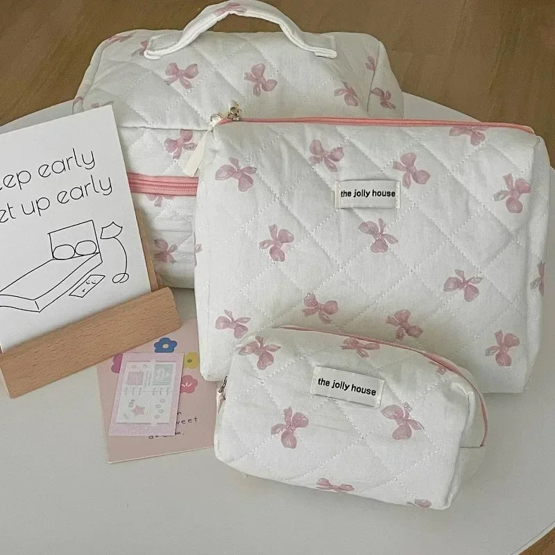 Trousse de Toilette Zip Femme – Ourson Dessin Animé, Grande Capacité, Matelassée