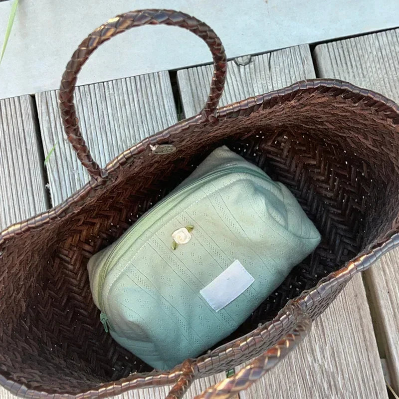 Trousse de Toilette Portable - Grande Capacité - Floral Élégant