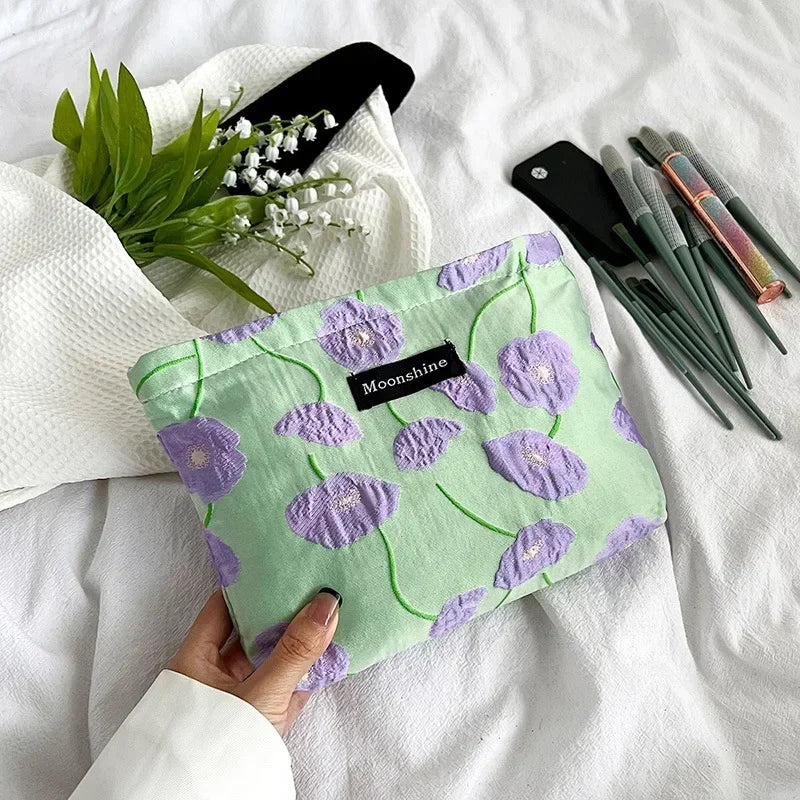 Trousse de Toilette Fleurie – Grande Capacité