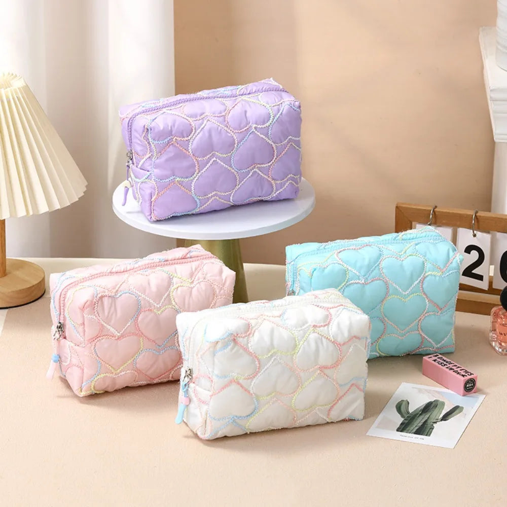 Trousse de Toilette Matelassée en Polaire – Sac Voyage Maquillage & Soins