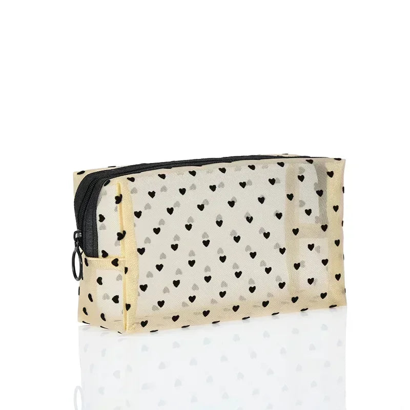 Trousse de Toilette Nylon Maille Cœur – Maquillage