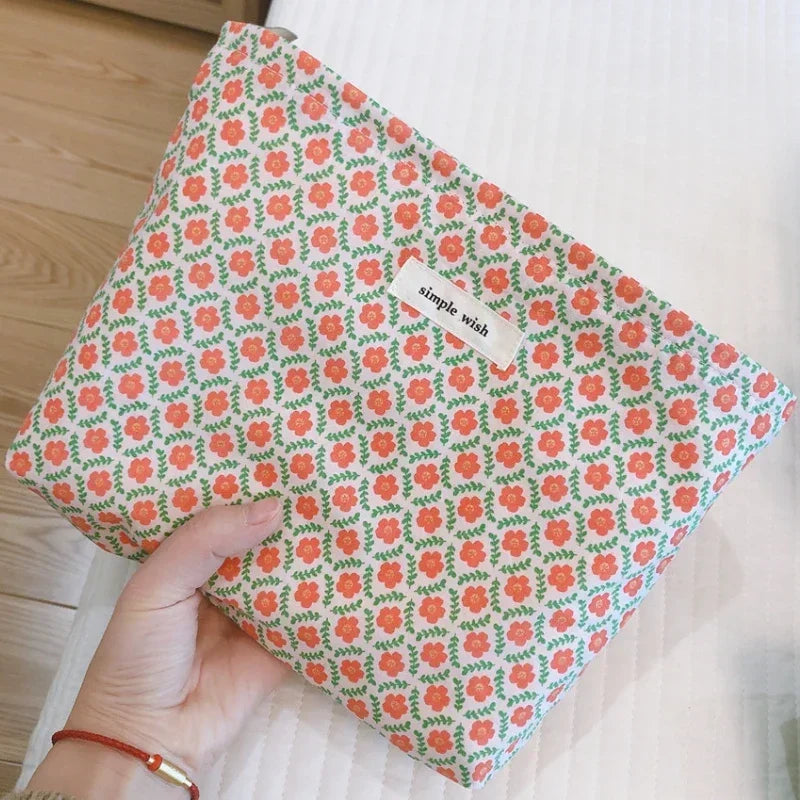 Trousse de Toilette Florale Portable – Grande Capacité