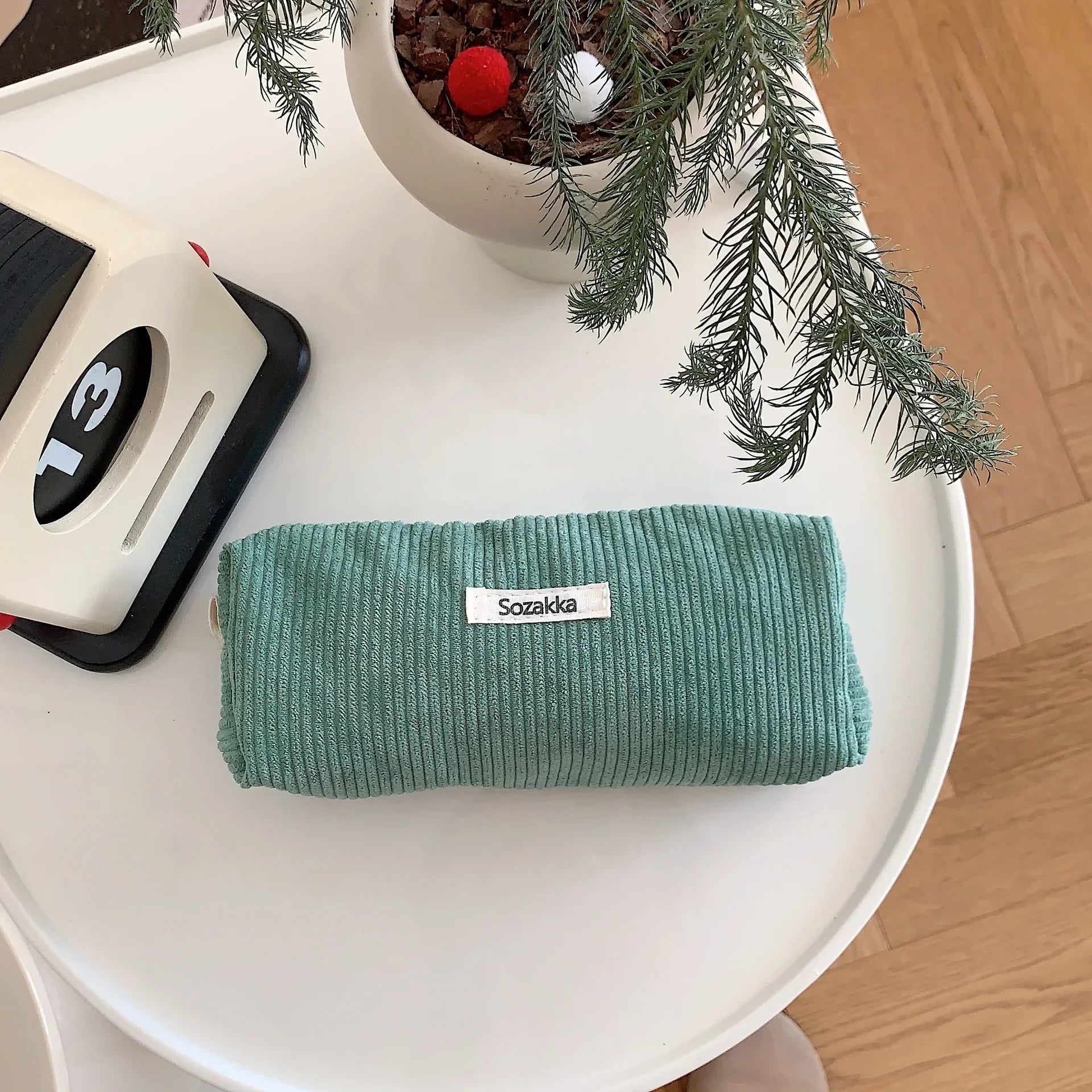 Trousse de Toilette Zip Voyage – Organisateur, Velours côtelé, Petite Pochette Maquillage