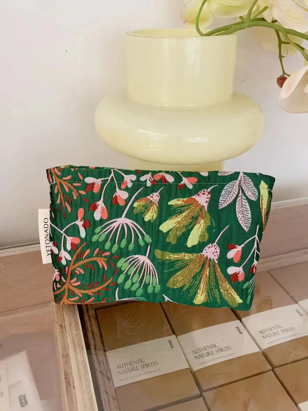 Trousse de Toilette Floral Rétro – Grande Capacité
