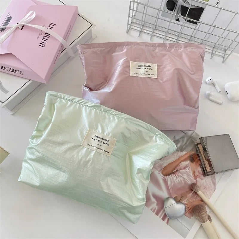 Trousse de Toilette Sequins Argentés – Pochette Portable