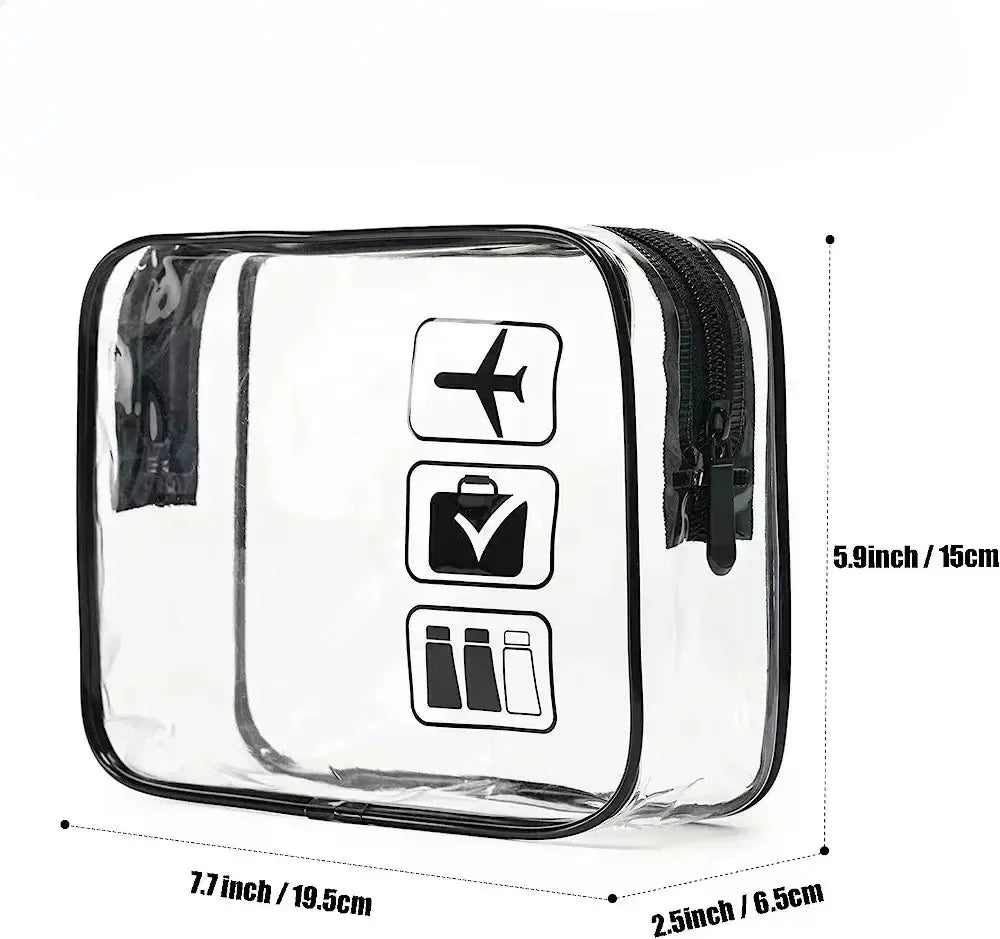 Trousse de Toilette Transparente en PVC – Pochette de Voyage
