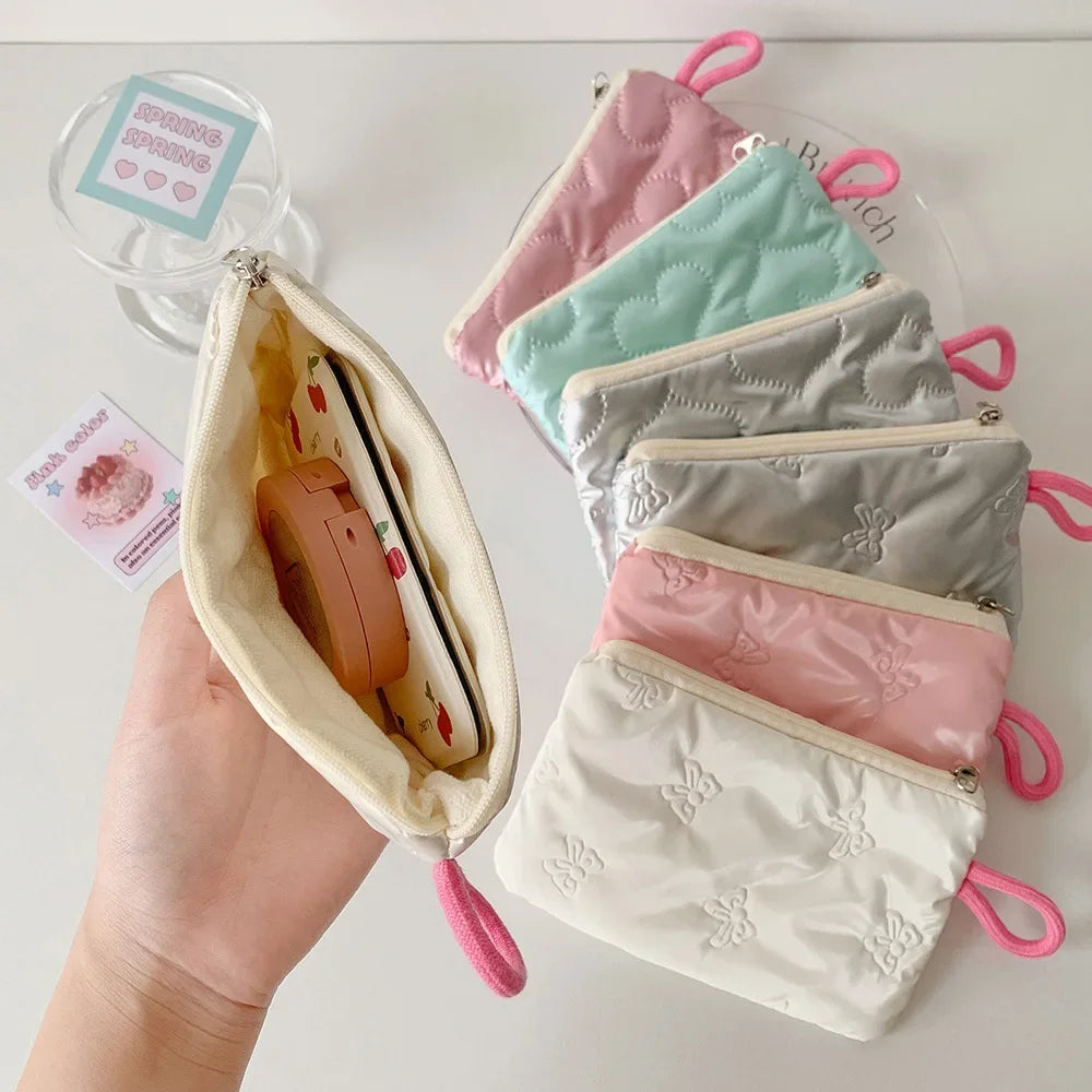 Trousse de toilette argentée – Pochette portable pour maquillage