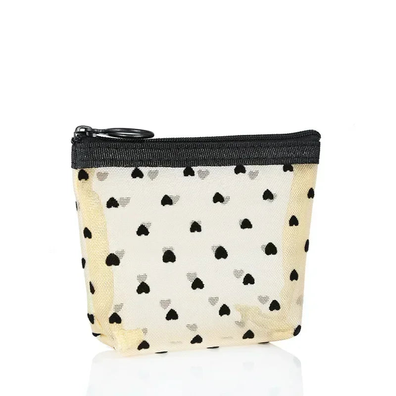 Trousse de Toilette Nylon Maille Cœur – Maquillage