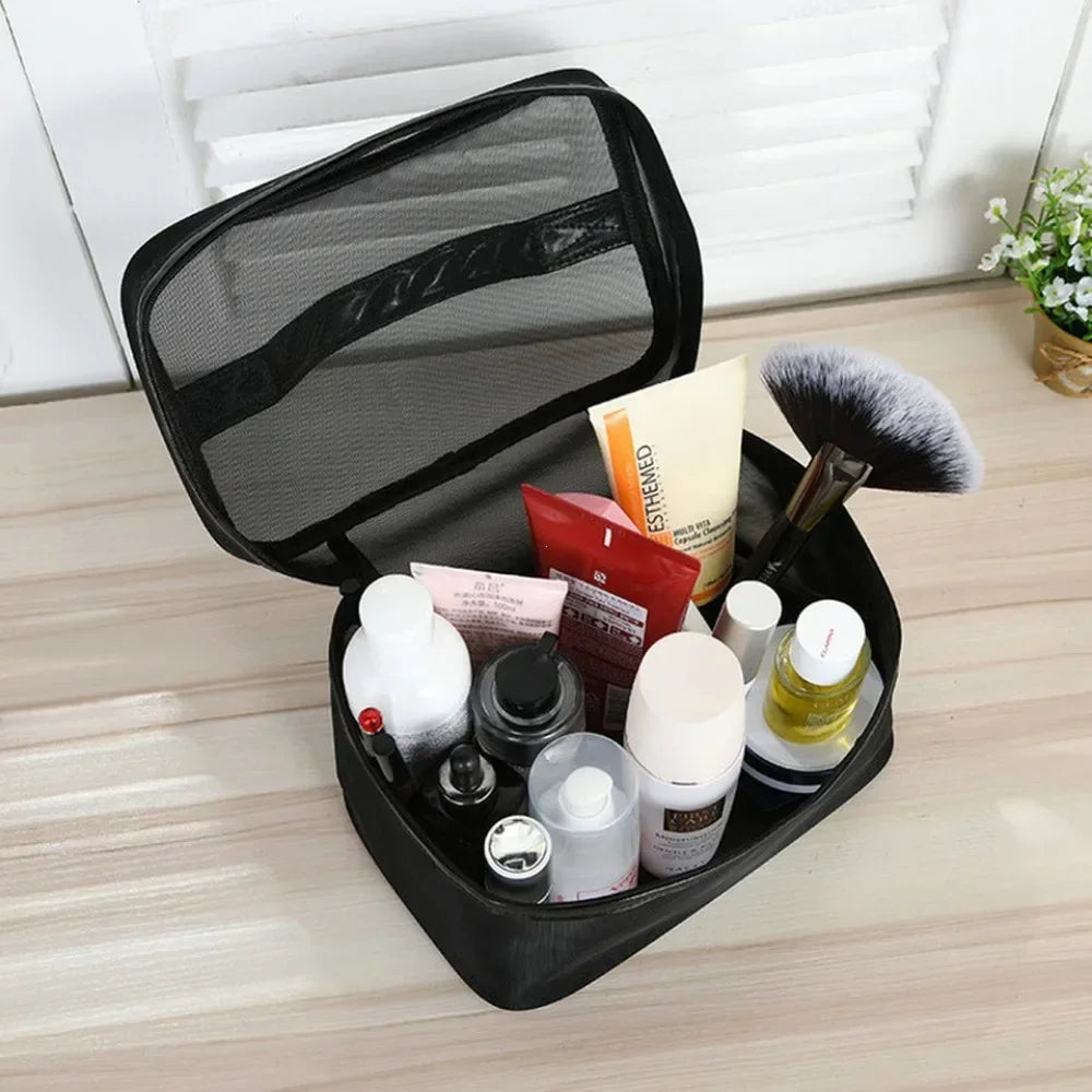Trousse de Toilette Transparente – Sac Maquillage de Voyage, Grand Format