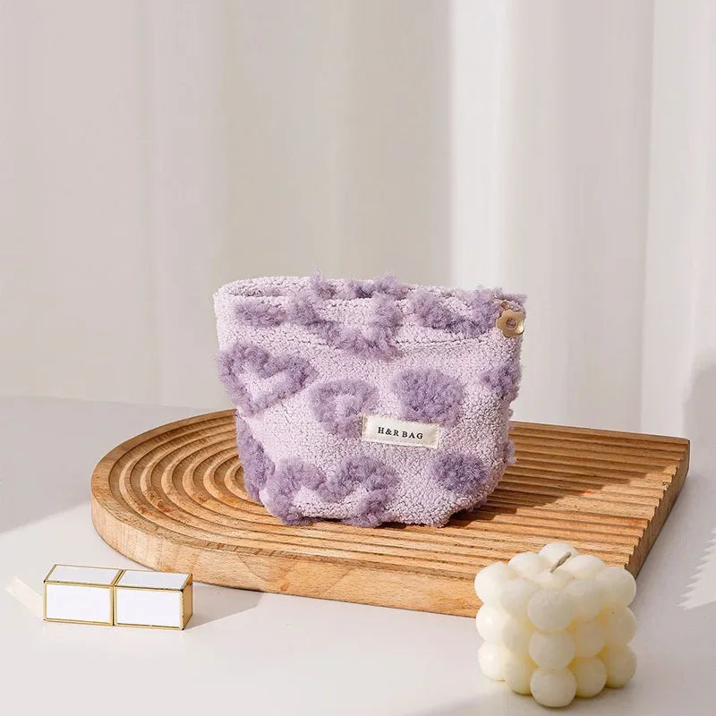 Trousse de toilette rose portable – Maquillage et Soins