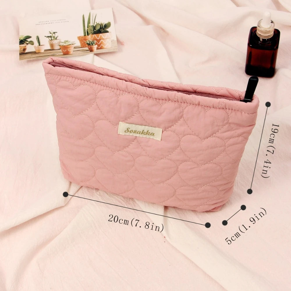 Trousse Macaron Coeur – Grande Capacité Voyage