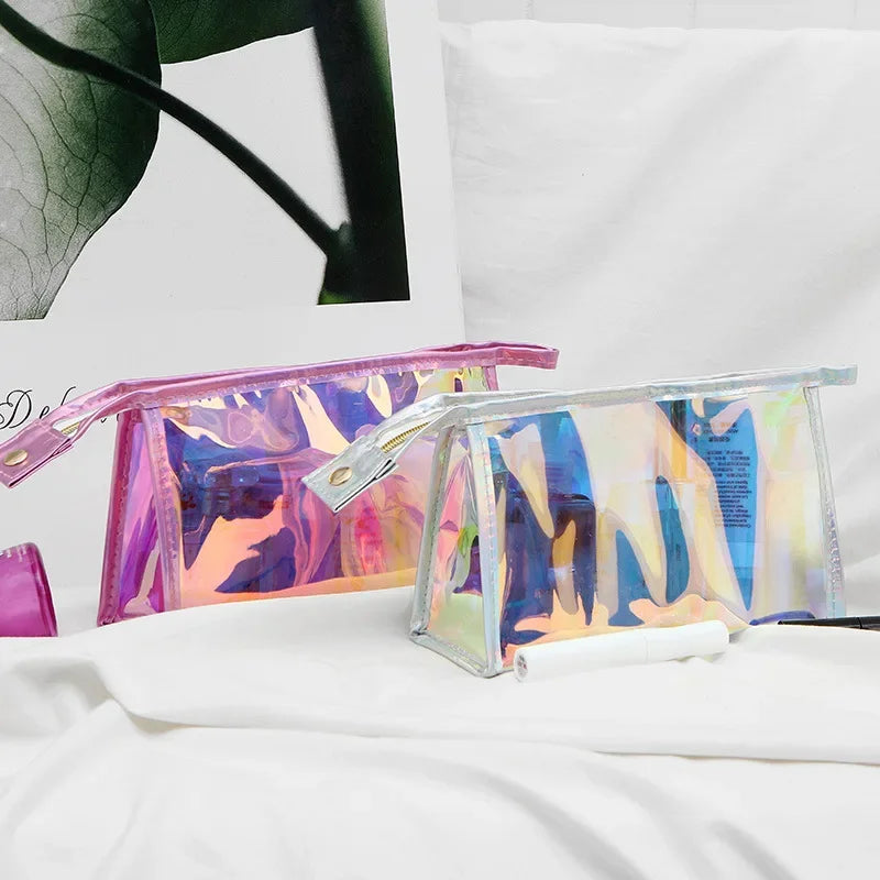 Trousse de Toilette Transparente pour Femme - Grande Capacité Étanche