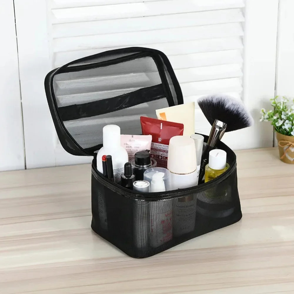 Trousse de Toilette Transparente – Sac Maquillage de Voyage, Grand Format