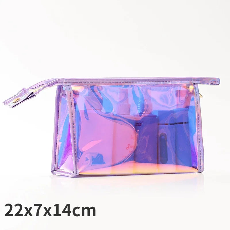 Trousse de Toilette Transparente pour Femme - Grande Capacité Étanche