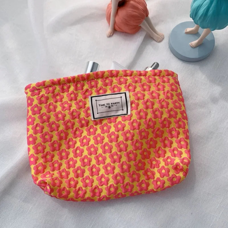 Trousse de Toilette Florale – Sac Cosmétique Portable, Voyage, Grande Capacité