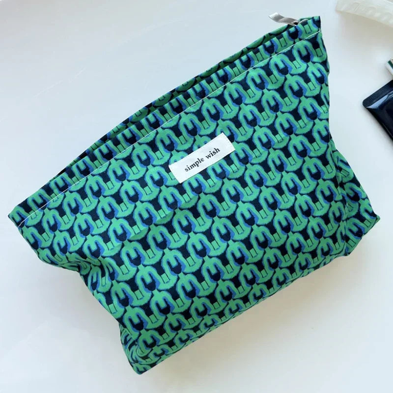 Trousse de Toilette Florale Portable – Grande Capacité