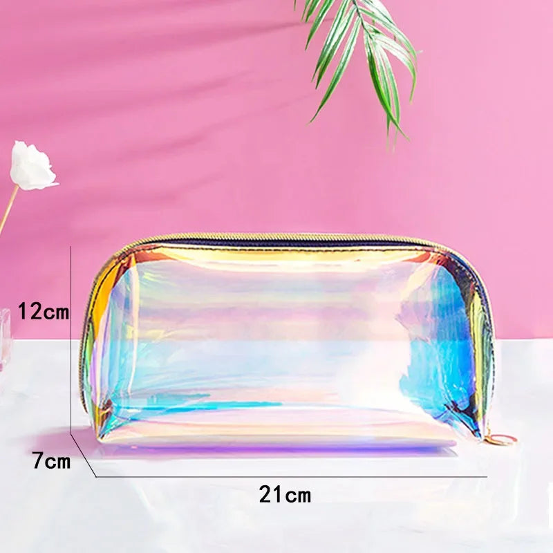 Trousse de Toilette Transparente pour Femme - Grande Capacité Étanche