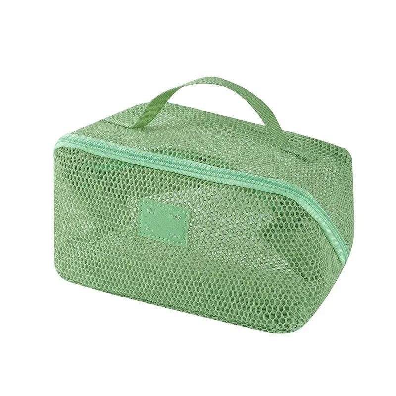 Trousse toilette mesh transparente – Grande capacité, Organisateur maquillage portable