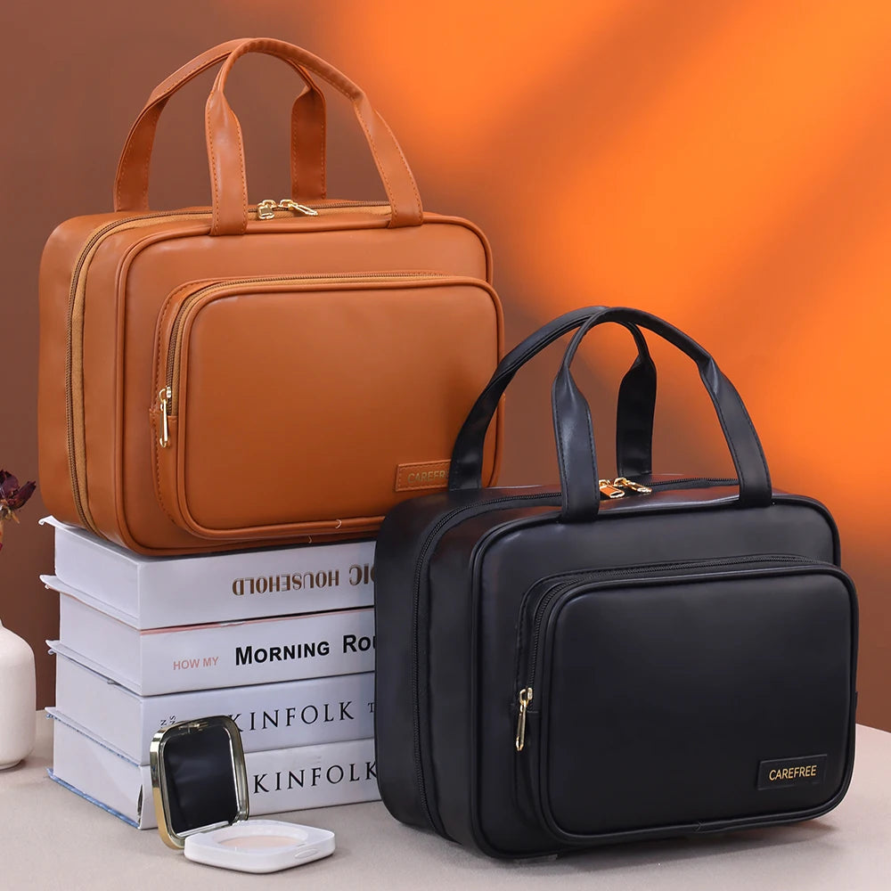 Trousse de toilette PU cuir – Grande capacité