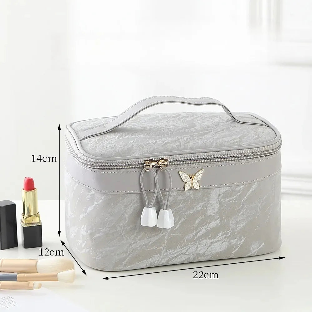 Trousse de Toilette Luxe PU Cuir – Sac Maquillage Portable