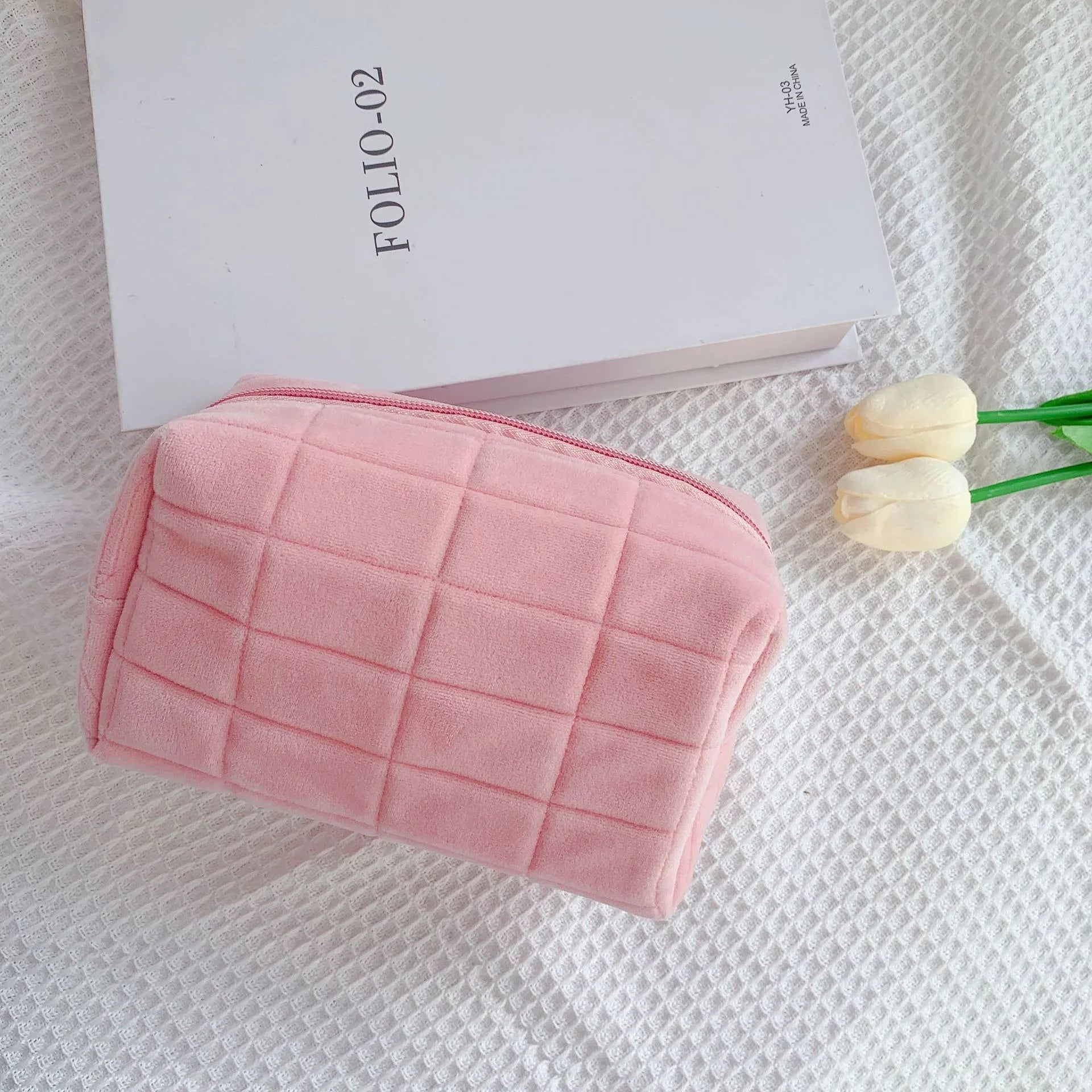 Trousse de Toilette Peluche Femme – Maquillage Zip Voyage