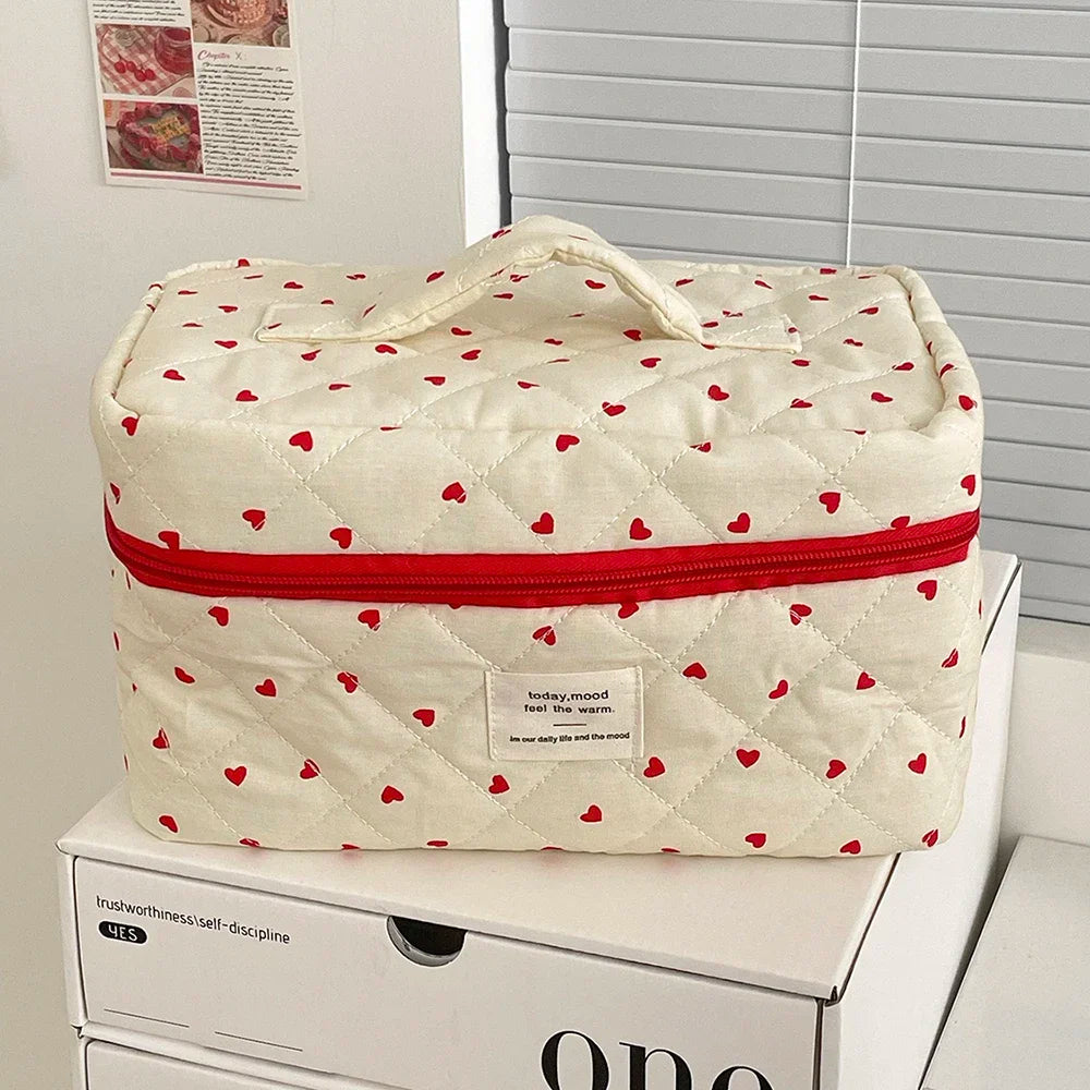 Trousse de Toilette Noire à Fleurs – Organisateur Voyage Maquillage Zip