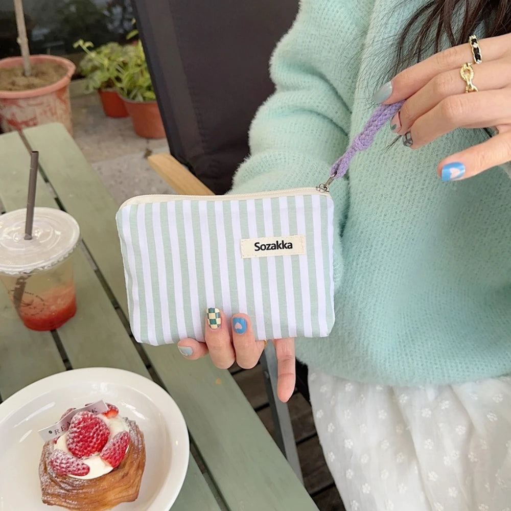 Trousse de Toilette Mini Canvas Rayée