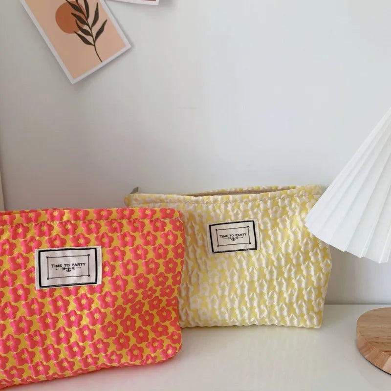 Trousse de Toilette Florale Portable – Grande Capacité