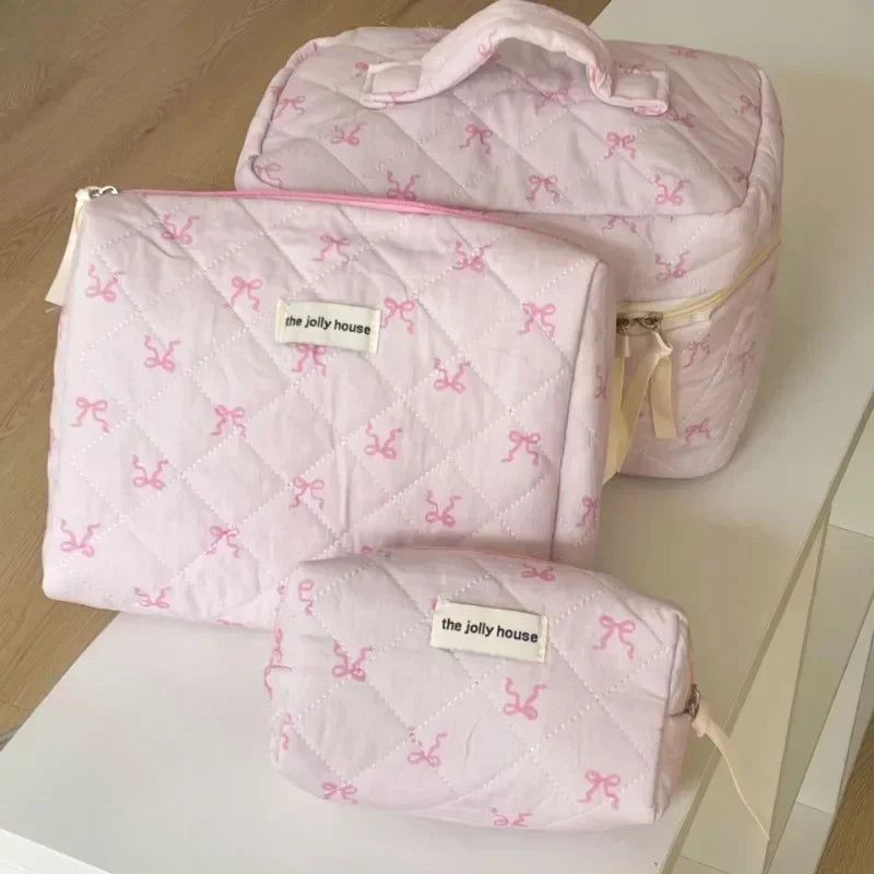 Trousse de Toilette Zip Femme – Ourson Dessin Animé, Grande Capacité, Matelassée