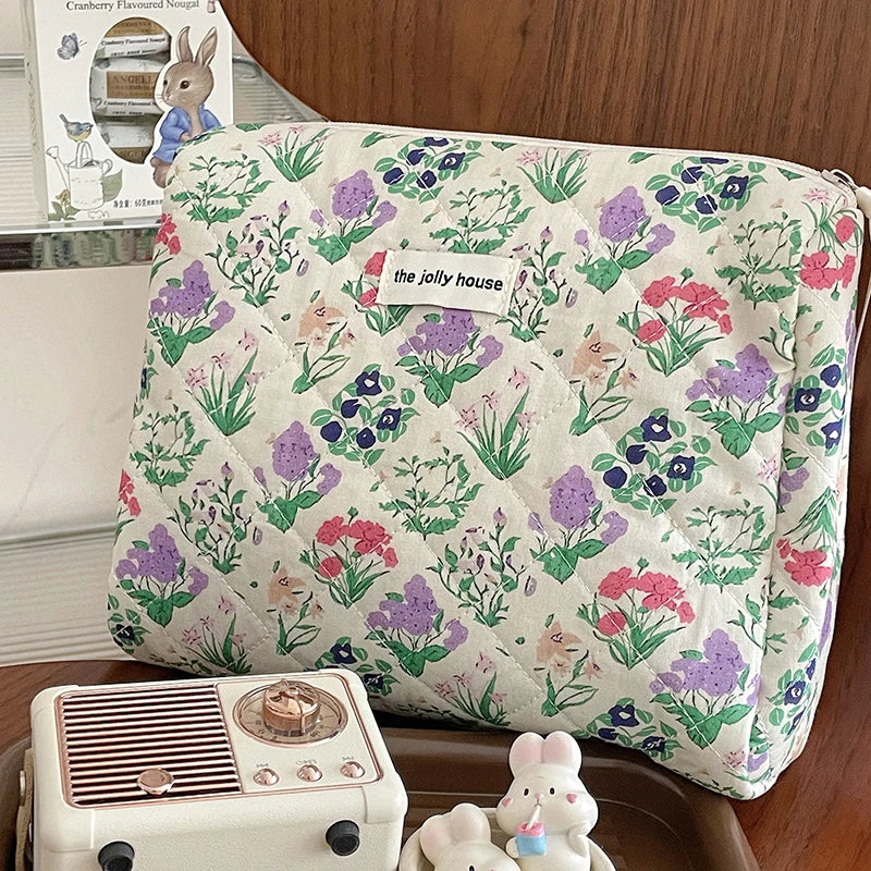 Trousse de toilette femme – Maquillage portable, fleurs