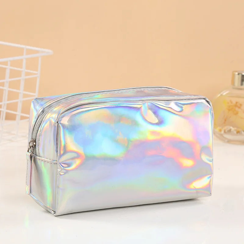 Trousse de toilette couleur unie – Pochette maquillage portable pour voyage, Organisateur cosmétique